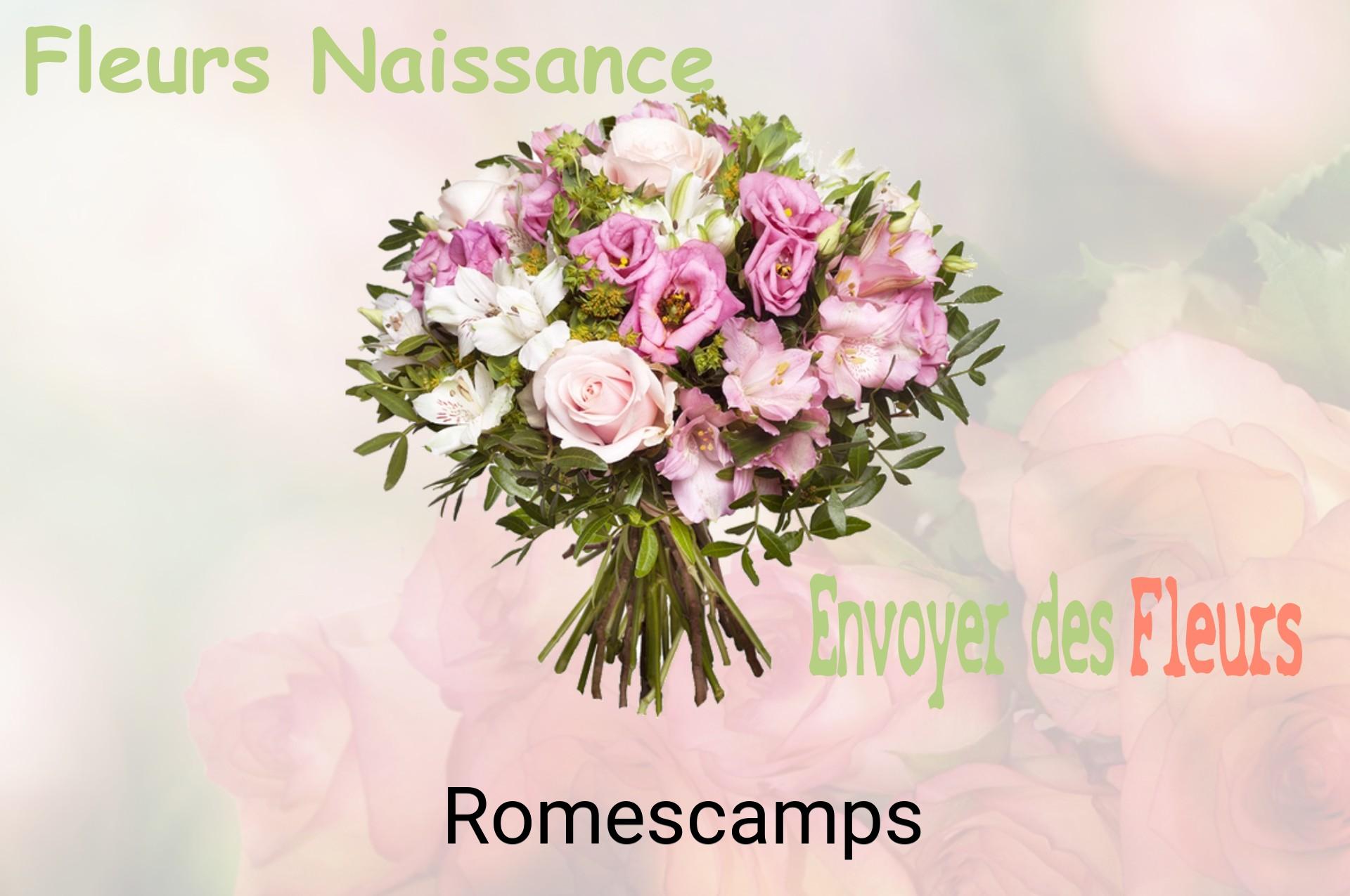 Bouquet de fleurs de naissance livré à Romescamps